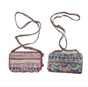 Sakroots Multicolor Crossbody Wallet Clutch Bags